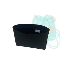 SAMORGA(3-231/ CHA-22-Mini-R CHA 22 Mini Handbag Bag Organizer Insert Innerbag Raw-Edge (2mm Black)