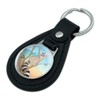 GRAPHICS & MORE Black Leather Ring-tailed Cat Keychain