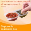 5Pcs Double Compartment Condiment Containers with Lids,Portable Reusable Sauce Container,