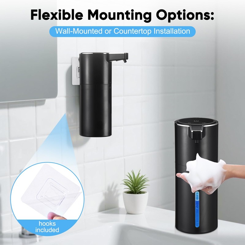 Automatic Liquid Soap Dispenser,400ML Touchless Electric Hand Soap Dispenser,USB-C 1800mAh