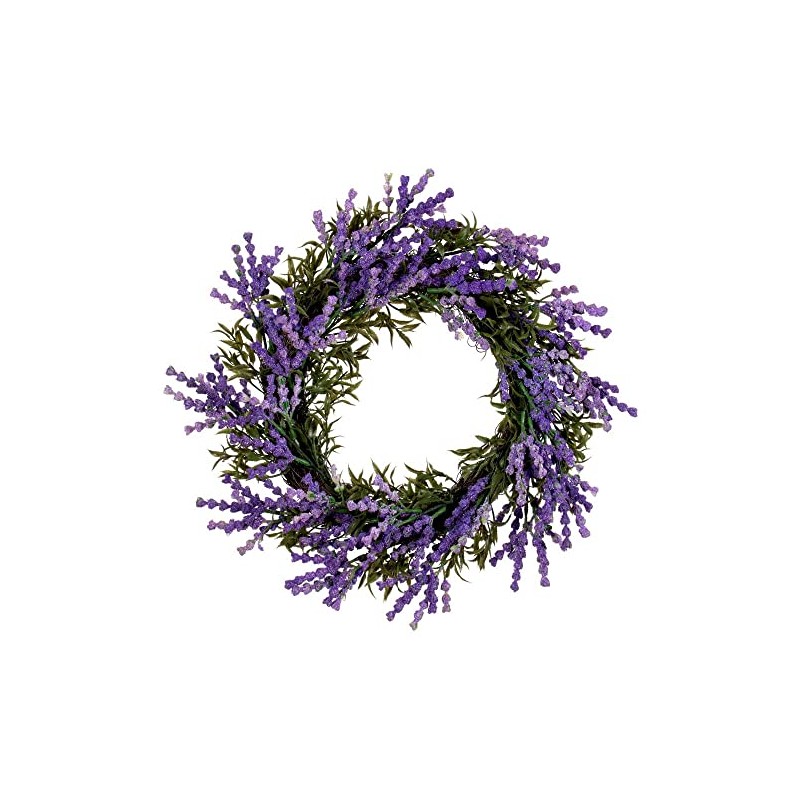 Vickerman 16" Purple Artificial Lavender Wreath.