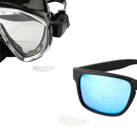 2 Pack, Stick-On Bifocal Lenses Reader Magnifying Adhesive Reading Lens Sticker Sport Sunglasses Glasses Magnifier Add On (Clear, 3.5, Multiplier_x)