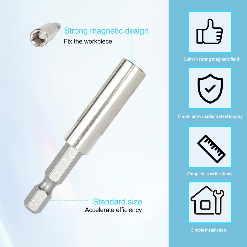 10Pcs Magnetic Drill Bit Extension Holder Set 60 100 150mm