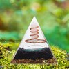 Healing Crystal Pillar Pyramid 6CM Epoxy Positive Energy Generator Meditation