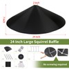 BULFULL 24 Inch 2PC Metal Squirrel Baffle for Bird Feeder