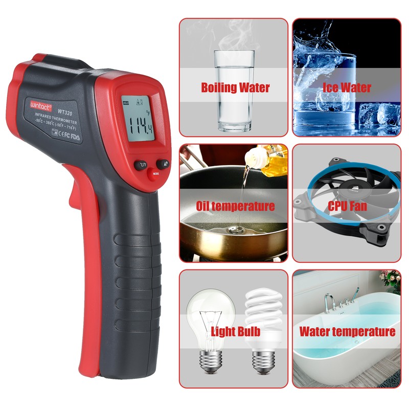 Wintact Non-Contact Infrared Thermometer -58 to 716℉ Precision Digital Thermometer