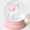 Unicorn Snow Globes for Girls, 100MM Pink Glitter Glass Snowglobe