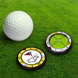 GDSZDDXX Premium Golf Green Reader, Golf Ball Marker for Putting Green, Bubble Level Golf Ball Markers, Golf Ball Marker, for Golfers (Green)