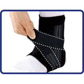 ZAMST A1 Short Ankle Supporter, Left Leg, Black, LL
