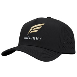 Inflight Pro Trucker Hat - Waterproof Snapback Cap, Water-Resistant Trucker Cap for Aviation Enthusiasts, Golf, Running, Workout Hat for Men & Women Black