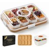 Renmxj Covered Charcuterie Board with Lid and 8 Ceramic Bowls,