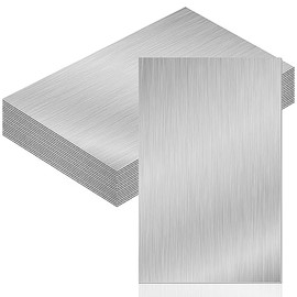 Therwen 20 Pcs 5 x 7 Inch Flashing Aluminum Sheet Roof Flashing Metal Roof for Shed Weatherproofing Areas Around Chimneys or Skylights (Silver)