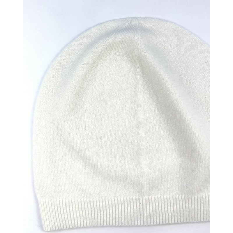 EILIZ - Gorro ligero unisex de cachemira 100% pura, Blanco,