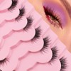 Cat Eye False Eyelashes, 7 Pairs Natural Curling Eye Makeup