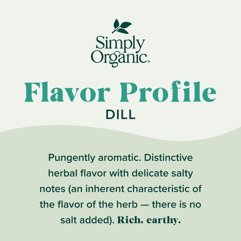 Simply Organic Dill Weed Cut & Sifted Certified Organic, 0.81-Ounce