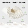 RESTIRY Latex Pillow,Neck Support Bed Pillows with Removable Comfort Pillowcase,Latex