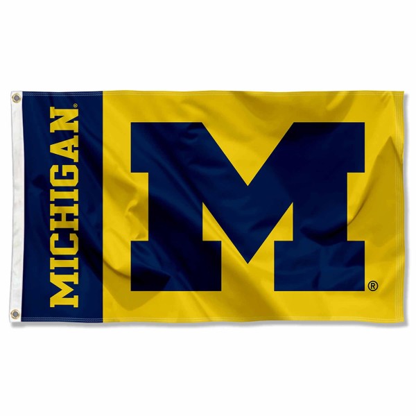 College Flags and Banners Co. Michigan Team University Wolverines Maize