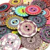 Chenkou Craft Mix Pattern 30pcs 2"(50mm) Large Wood Buttons Craft