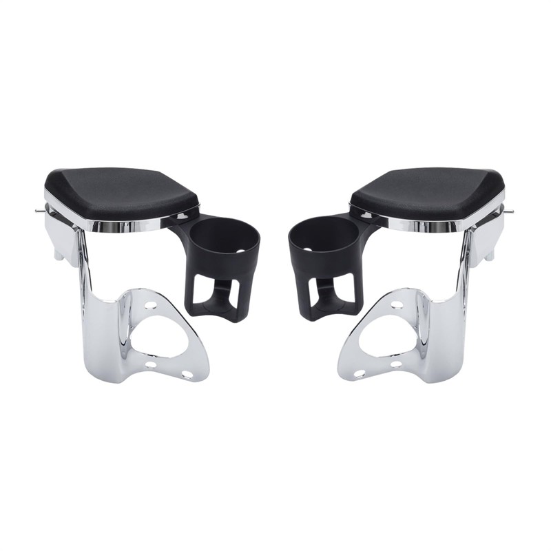 Drytuns Motorcycle Passenger Armrests Cup Holders for Harley Touring Models