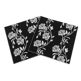 40 Count Paper Napkins, Designed Romantic Flowers Prints Cocktail Napkins, Serviettes Napkins for Weeding, Dinner and Party, Paper Luncheon Napkins 2-Ply, 13x13 Inch (Romantic Collection, Flower 15)