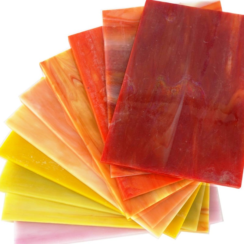 Lanyani 10 Sheets Variety Stained Glass Sheets Pack, 4 x