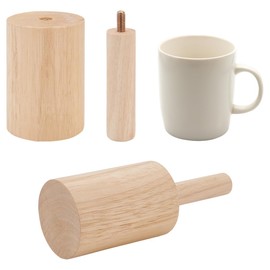 BENECREAT 8.6x3 inch Cup Pottery Molds, Wood Pottery Tools with Handle Pottery Molds Set for Clay Pottery Rib Wooden Shaping Porcelain Cup