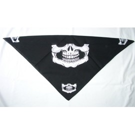 Skeleton Half Skull Face Bandana Mask Head Wrap Scarf Motocycling Biking Paintball Sport (1)