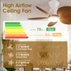 Kviflon Low Profile Ceiling Fans with Lights and Remote/APP Control,