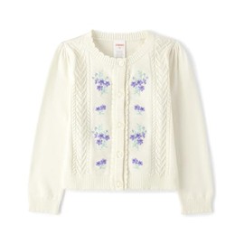 Gymboree,Girls,and Toddler Long Sleeve Cardigan Button Up Sweater,Simply Lavender,5T