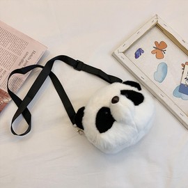 Cartoon Plush Panda Bag Single Shoulder Crossbody Small Bag Cute Panda Bag Gift for Women
