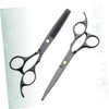 BIUDECO 2pcs Professional Hair Cutting Scissors Black Barbers Shears for