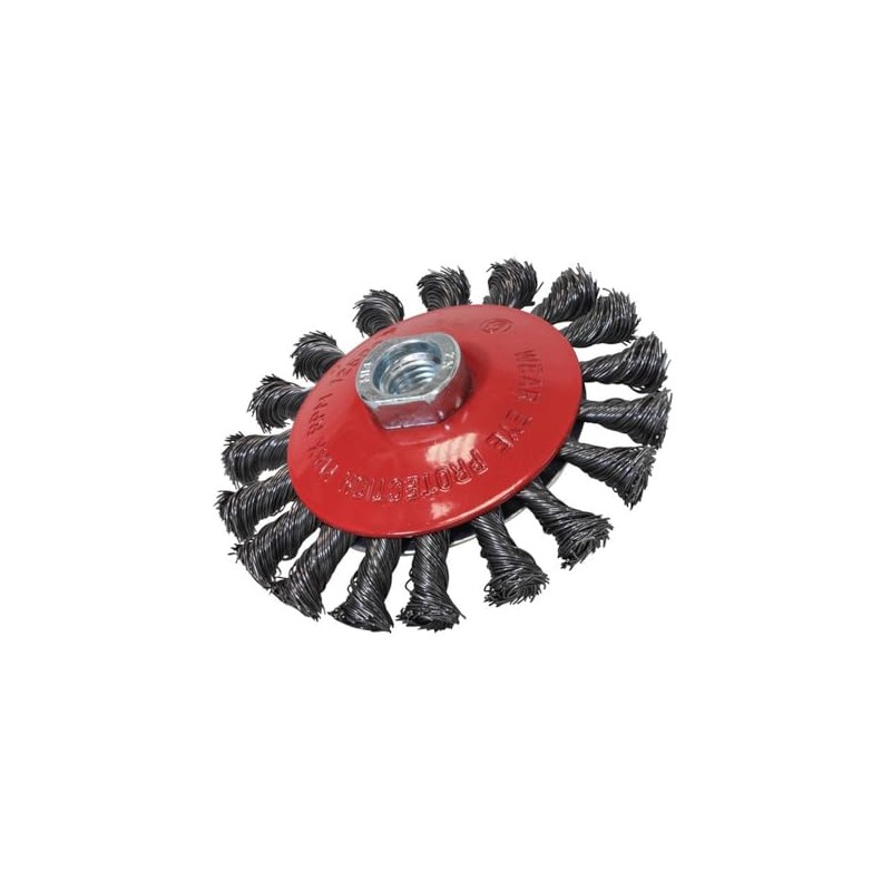Faithfull WBTC100MC Conical Wire Brush 100 x M10 x 1.5/0.50mm