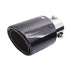Simoni Racing Exhaust Trim Round/Slanted Shiny Carbon + Stainless Steel