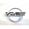 AUTO 1PC Chrome Black Rear Gas Lid Cross US Flags