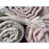 JOWOLLINA Plaid Wool Blanket with Fringes 100% Virgin Wool (145