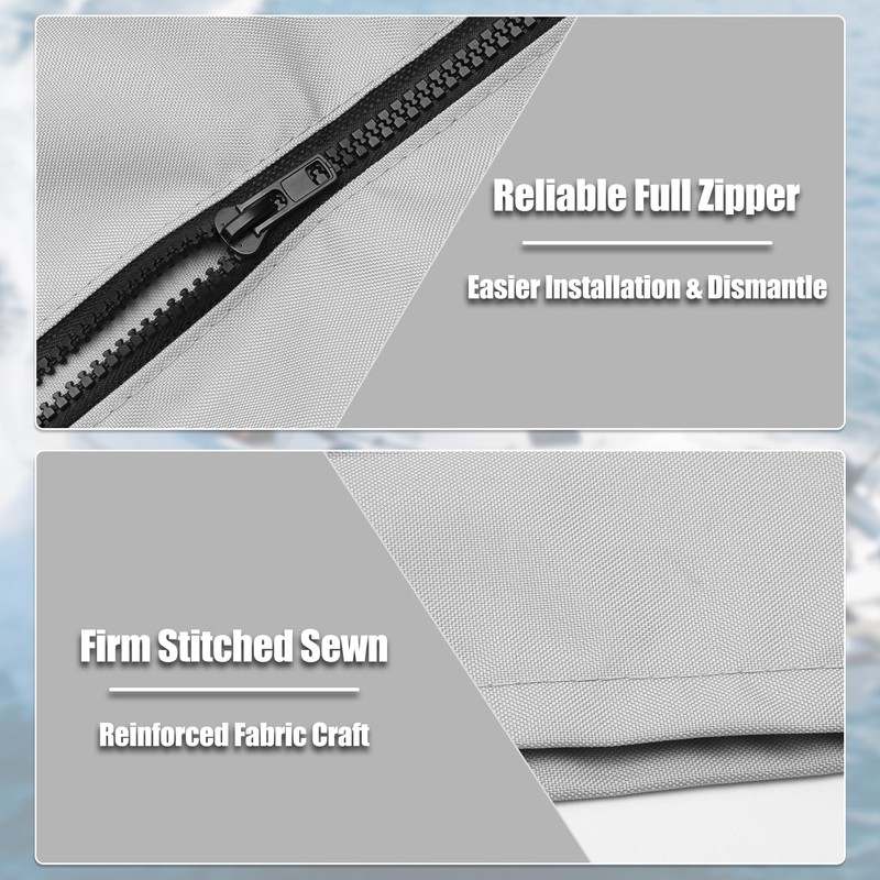 X AUTOHAUX Boat Bimini Top Storage Boot 73"-78" Width Light