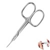 Stainless Steel Nail Scissors, Cuticle Scissors with Curved Tip, Multipurpose