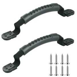 Housedeco - Paquete de 2 asas de transporte para kayak con accesorios para kayaks veliz equipaje (2 unidades, negro)