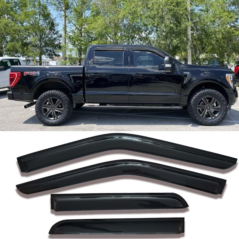Side Car Window Visor Rain Guard Vent Deflectors Compatible with
