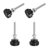 sourcing map 4 Sets Knurled Knobs Thumb Screws with Nuts