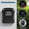 Weatherproof Heavy-Duty Wall-Mounted Key Lock Box with 4-Digit Combination and