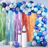 2pcs 3.2 x 8.3ft Glitter Rainbow Foil Fringe Curtain Door