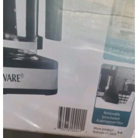 FARBERWARE DUAL BREW 10 CUP COFFEE + ESPRESSO MAKER TOUCHSCREEN BLACK/STAINLES