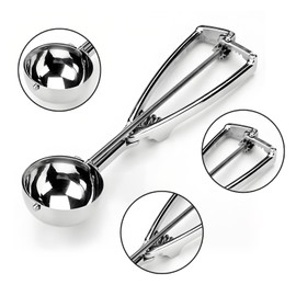 Anphly - Cuchara de helado de acero inoxidable gruesa para frutas, 6 cm, 1 pieza en venta