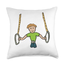 Gymnastic Rings Throw Pillow
