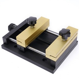 Marking Machine Fixture, 120 x 120mm Metal Sheet Cutting Holder Installation-Free Clamp Table Fixture Tinfoil Paper Fixture 4.72 * 4.72in Copper Brass Gold Silver Foil Fixture for Marking Machine