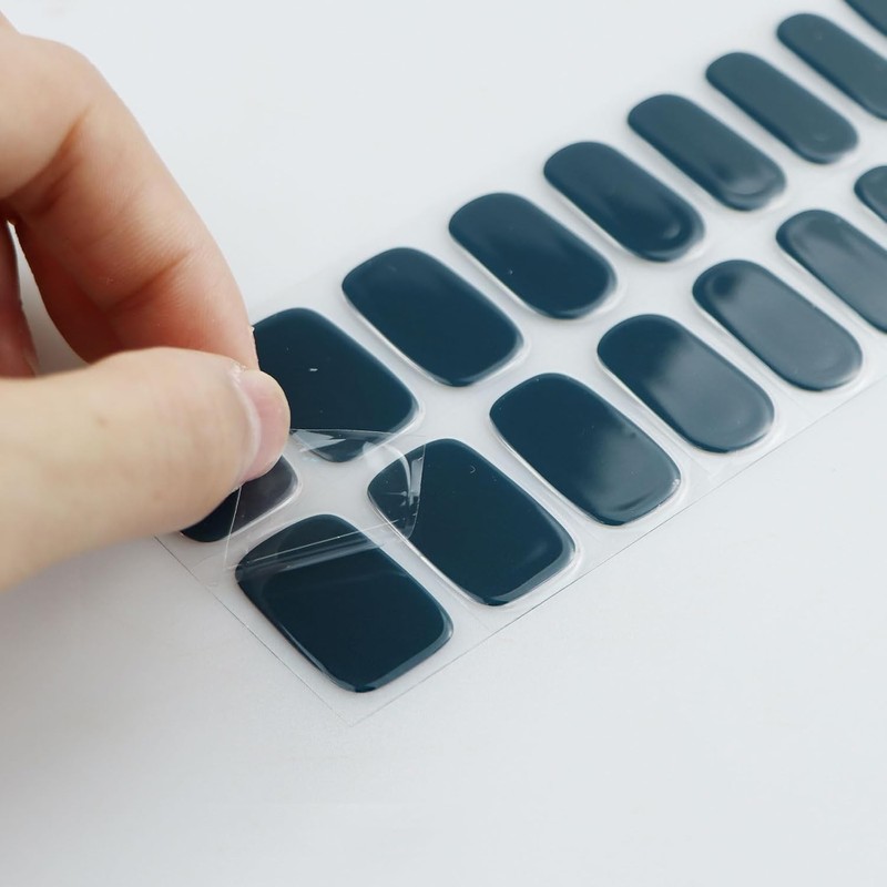JMEOWIO Lámina de uñas azul oscuro de gel para uñas,