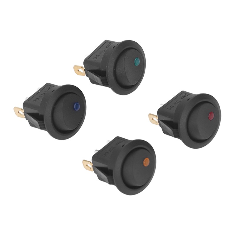 20Pcs 12V Round Rocker Switch LED Light 3 Pin 2