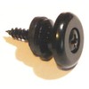 Guitar strap pin/button in black large 17mm Diameter including screw and felt
