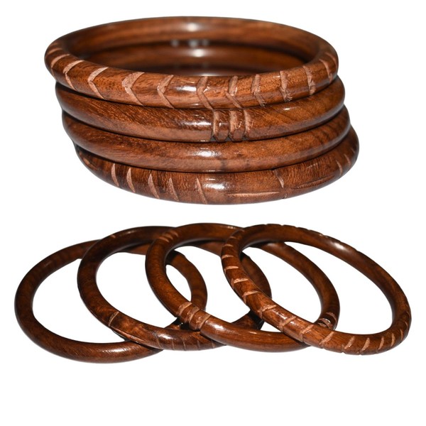 Handmade Bangl,Artisan Wood Bangle,Premium Quality Wooden Bangle. (Shesham Cutter Full